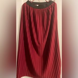 Tofisa Midi Maroon Skirt stretchable Waistband One size